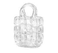 Clear Room Table Centerpiece, unque Bag Vase, Glass Floral Holder, Decorative Wine Glasses | Handbag Shaped Ornament, Funky Flower Jar For Workplace Restaurant Bookshelf Entryway