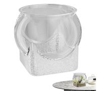 Clear Round Terrarium Fish Bowl Vase - Glass Floral Plant Container Decorative Aquarium Style Holder | Thick Crystal Like Glass Build, Scratch Resistant Finish, Stable Base Structure Design, H