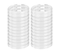 Clear Shower Rings Set, Round Liner Hook Hangers, 24pcs Bathroom Rod with Smooth Glide, Curtain Accessory Hooks, Shower Rings with Minimal Style, Curtain Hangers for Bathroom Closet