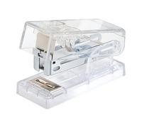 Clear Small Stapler with 1000Pcs Staple 10 Sheets Capacity Erognomic Grip Small Portable Stapling Machine for Students Mini Stapler with Staple