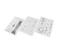 Clear Stamps Reusable Transparent Stamps for Card Making DIY Crafting TPR Material 3Pcs Set
