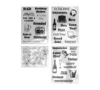 Clear Stamps Set 4Pcs Transparent Reusable Stamps for Card Making DIY Crafts TPR Material