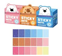 Clear Sticky Notes | 105 Sheets 3 Set Glitter Animal Fruit Pull Out