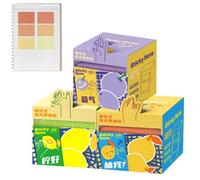 Clear Sticky Notes 105 Sheets 3 Set Glitter Animal Fruit Pull Out