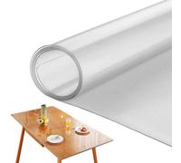 Clear Table Cover Protector | PVC 0.7mm Thick Sheet | Effortless Cleaning Desk Cover Protector,for Kitchen Home Workplace Dressing Table Dining Picnic Desk Counter Furniture