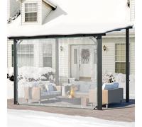 Clear Tarp Curtains, 0.3mm Gazebo Plastic Waterproof Side Panels, Winter Outdoor Cold and Warm Panel Curtains, Transparent Vinyl Tarpaulin Cover, Customizable(3.3x3m/10.8x9.8ft)