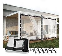 Clear Tarps Outdoor Curtain Tarp Waterproof Garden Gazebos with Grommets Plastic Partition Screen for Patios, Porch, Plant(12' x 15')