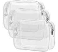 Clear Toiletry Bag, Packism 3 Pack Tsa Approved Toiletry Bag Quart Size Bag, Travel Makeup Bag ---3 Pack Aespa
