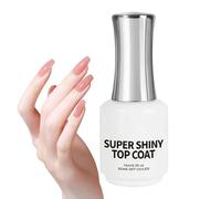 Clear Top Coat, Non Yellow Finish, Fast Dry Protective Layer, Long Lasting Nail Shine, Nails Care, Top Coat for Women Lady Teen Girl Professional Care Nail Protection Performance Daily Use 15ml