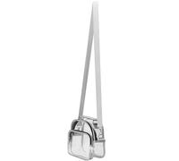 Clear Tote Bag - Transparent PVC Tote Bag | Large Capacity Shoulder Crossboďy Bags For Women Men | Waterproof See Through Handbag With Zipper Closure | Mobile Pocket, Medium Size Street Fashion