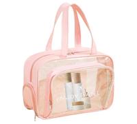 Clear Travel Bags for Toiletries, Waterproof Large Zippered Pouch, Dry and Wet Separation Fitness Sports Bag, Portable Organizer 14.17x5.91x9.84inc Ideal for Beach, Swimming Pool