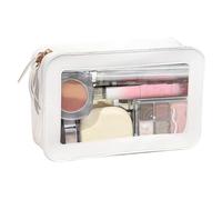 Clear Travel Makeup Bag, Portable Make Up Organizer, Zipper Car Organizer Cosmetic Bags, Transparent Makeup Bag, Toiletry Bag Waterproof Travel Bag, Make Up Organizer Travel Accessories, White