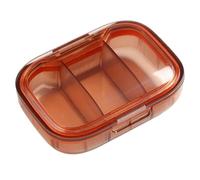 Clear Travel Pill Box - Organizador diario de píldoras | Pastillero estético, portátil separado de 3 compartimentos, pastillero de viaje, funda para píldoras de viaje, funda transparente para píldoras