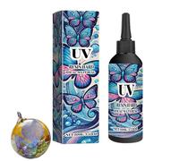Clear UV Resin Hard - High Gloss UV Curing Epoxy Resin | 100g High Gloss Resins Glue Clear Dried Flowers Crystal Drip UVs Glue For Handmade Jewelry, Casting And Coating