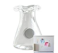 Clear Vase - Fridge Magnets DIY Magnetic Flower Vase Decor | Funny Transparent Mini Ornament Strong Hold Creative Fridge for Home, Kitchen, Apartment, Classroom, Office or Farmhouse