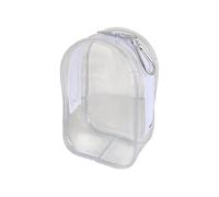 Clear View - Organizador de felpa de algodón, bolsa de almacenamiento transparente de PVC para colgar, vitrina portátil para mujeres, organizador de muñecas de algodón transparente
