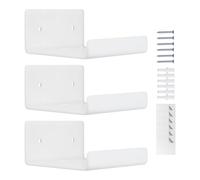 Clear Wall Shelves - Transparent Organizer Unit, 3.94x3.94x1.97 inches Adhesive Display Rack, Floating Acrylic Shelf Pack Multiuse Holder System | Space Saving Mounted Solution, Home Decor Setup