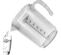 Clear Water Carafe Jug, Large Capacity 2500 ml Pitcher Strainer Lid, Heat Resistant Pc Material, Ergonomic Handle, Iced Beverage Dispenser for Water, Juice, Tea, Cocktails