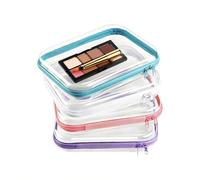 Clear Zipper Bags, Clear Cosmetic Bags, Transparente Travel Toiletry Organizers in 4 Sizes, Multipurpose Waterproof Storage Cases for Women, Beach, Camping, Vacation, Bathroom