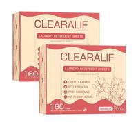 CLEARALIF Láminas de detergente para ropa de hasta 320 cargas, magnolia, ideal para viajes, apartamentos, dormitorios, tiras de detergente para ropa ecológicas e hipoalergénicas, paquete de 2