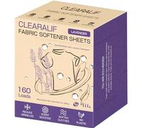 CLEARALIF Sábanas suavizantes de tela para lavandería, aroma a lavanda, 160 cargas, ecológicas, ideales para viajes, apartamentos, dormitorios.