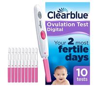 Clearblue - Prueba de ovulación Digital con eficacia demostrada para ayudarte a quedarte embarazada, 1 soporte digital y 10 tests