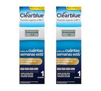 Clearblue Test de Embarazo Digital Indicador de Semanas - Resultados en Palabras y Semanas - Alta Precisión - Formato Mejorado Sin Plástico - Fiabilidad superior al 99% (Pack de 2)