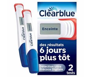Clearblue Tests de Embarazo Detección Ultra Proceso Digital Lote de 2 Tests