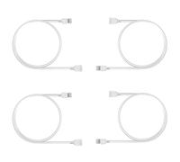 Clearchill 1m / 3.28ft 4pcs USB extensión macho a hembra, con cable 22awg 2pin, blanco, adecuado para ventiladores de escritorio usb, lámparas led, lámparas de escritorio, reparación de bricolaje