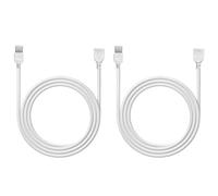 Clearchill 2M / 6.56ft 2pcs extensión macho y hembra usb, con cable 22awg 2pin, blanco, adecuado para ventiladores de escritorio usb, lámparas led, lámparas de mesa, reparaciones de bricolaje