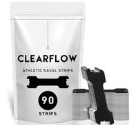 CLEARFLOW - Tiras nasales atléticas (90 unidades) - Adhesivo a prueba de sudor y aceite, respira fácilmente, negro, extra fuerte, cuerpo ancho, para ronquidos