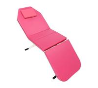 ClearFragrans Camilla de masaje plegable profesional, mesa de masaje móvil de 3 zonas, mesa de cama facial multiusos, altura ajustable, cama de salón de spa para cosméticos, spa o tatuajes, color rosa