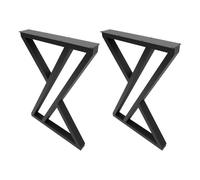 ClearFragrans Juego de 2 patas de mesa en forma de X, para mesa industrial, 70 x 50 x 5 cm, color negro
