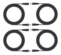 Clearhill 3m 4Pcs DC Power Extension Cable,5.5mm x 2.1mm Female to Male Power Cord for LED Strip Light,Security Camera DVR,Router, 5V 6V 9V 12V 24V DC Power Supply Adapter and More