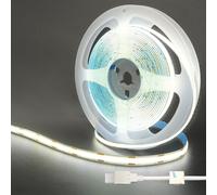 Clearhill 5V USB COB led tira de luces, 16.4FT / 5M, blanco fresco 6500K, 320LEDs / M, 8mm de ancho, no impermeable IP20, cable USB 1M