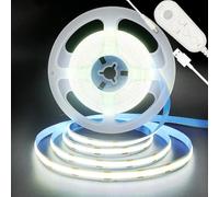 Clearhill 5V USB Sensor de movimiento Dimmable flexible led tira luces, 16.4FT / 5M, fresco blanco 6500K luces brillantes, 8mm de ancho, 320LEDs / M, no impermeable IP 20
