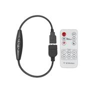 Clearhill Interruptor de atenuación USB de 5 V 2 A con conectores USB macho y hembra, control remoto, atenuación de 6 velocidades, función de encendido y apagado, cable de 22 AWG, retardo de 60