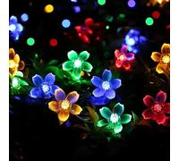 Clearhill Lámpara de cadena batería y alimentación USB, 32FT/10M, 80 LED coloridos de flores de cerezo, decoración interior/exterior - Ideal para Navidad, jardín, cumpleaños, bodas, fiestas
