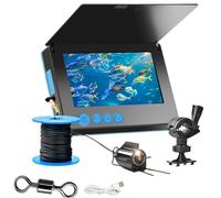Clearhook Underwater Camera, 5″ Portable Underwater with 220° Wide Angle IR Night Vision, 10000mah Battery, for Sea, Ice Fishing (30M,Style B* 4.3in)
