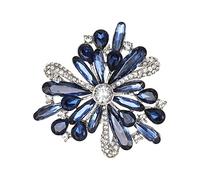 Clearine Broche de Mujer Impresionante Multi Teardrop Redondo Cristal Austriaco Rhinestone Cluster