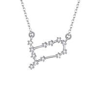Clearine Mujer Collares Serie de Constelación - Géminis Colgante Plata de Ley 925 Horóscopo Exclusivo para Regalo Boda Novia