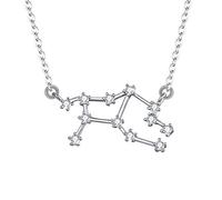 Clearine Mujer Collares Serie de Constelación - Virgo Colgante Plata de Ley 925 Horóscopo Exclusivo para Regalo Boda Novia