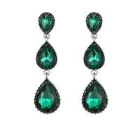 Clearine Pendientes de mujer magníficos pequeños - Grandes Triple gota cristal colgantes, Piccolo, Cristal