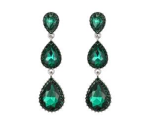 Clearine Pendientes de mujer magníficos pequeños - Grandes Triple gota cristal colgantes, Piccolo, Cristal