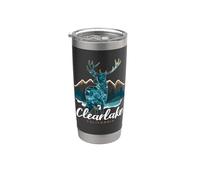 Clearlake California USA Majestuosas montañas y lago de Elk Vaso térmico de acero inoxidable de doble pared