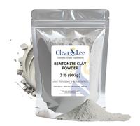 ClearLee Polvo de arcilla de bentonita de grado cosmético, 2 libras, polvo natural 100% puro, ideal para desintoxicación de la piel, rejuvenecimiento y más, cura la piel dañada, máscara facial de