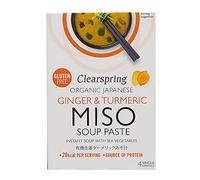 CLEARSPRING Pasta de sopa de miso de cúrcuma de jengibre y verduras marinas