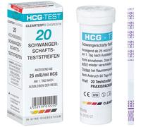 Cleartest® Pruebas De Embarazo HCG, 20 Tiras De Prueba Sueltas