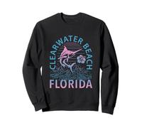 Clearwater Beach Florida Marlin Pesca Retro Ocean Vibes Sudadera