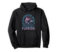 Clearwater Beach Florida Marlin Pesca Retro Ocean Vibes Sudadera con Capucha